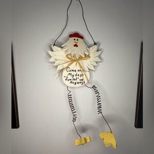 Handmade Wooden Chicken Art